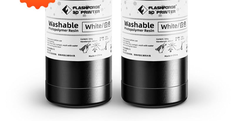 FlashForge Water Washable LCD UV Curing Photopolymer Resin 0.5kg Bottle